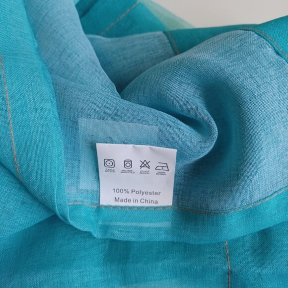 Modern Ombre Sheer Curtains | Set of 2 Panels | 52x72 | Grommet Top | Semi Sheer - Picture 4 of 6